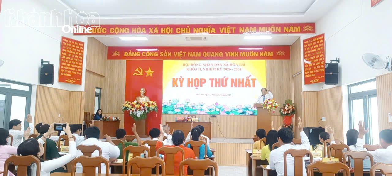 Kỳ họp thứ nhất HĐND xã Hòa Trí khóa II, nhiệm kỳ 2026 - 2031