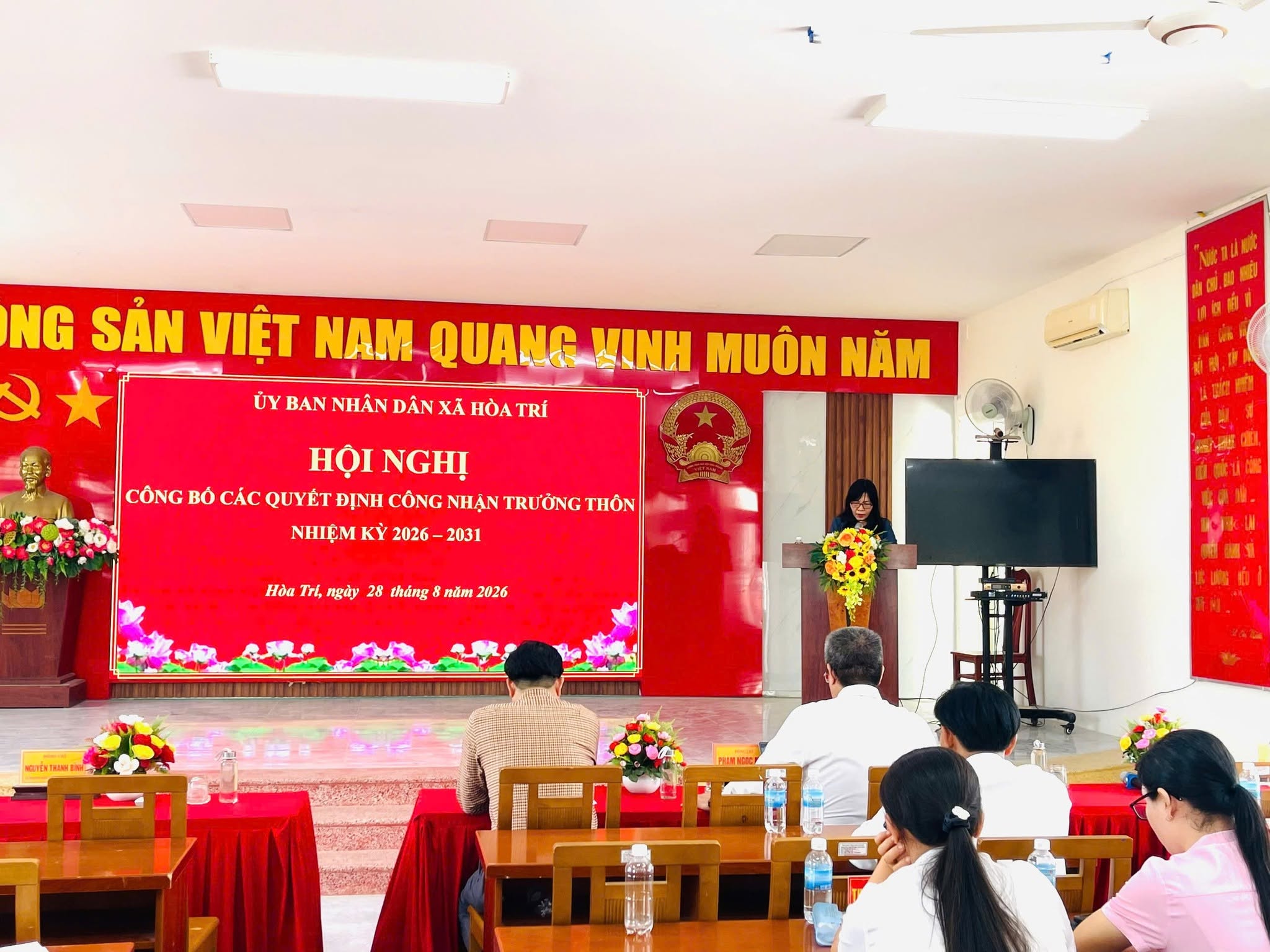 Xã Hòa Trí: Hội nghị công bố các Quyết định công nhận Trưởng thôn nhiệm kỳ 2026 – 2031