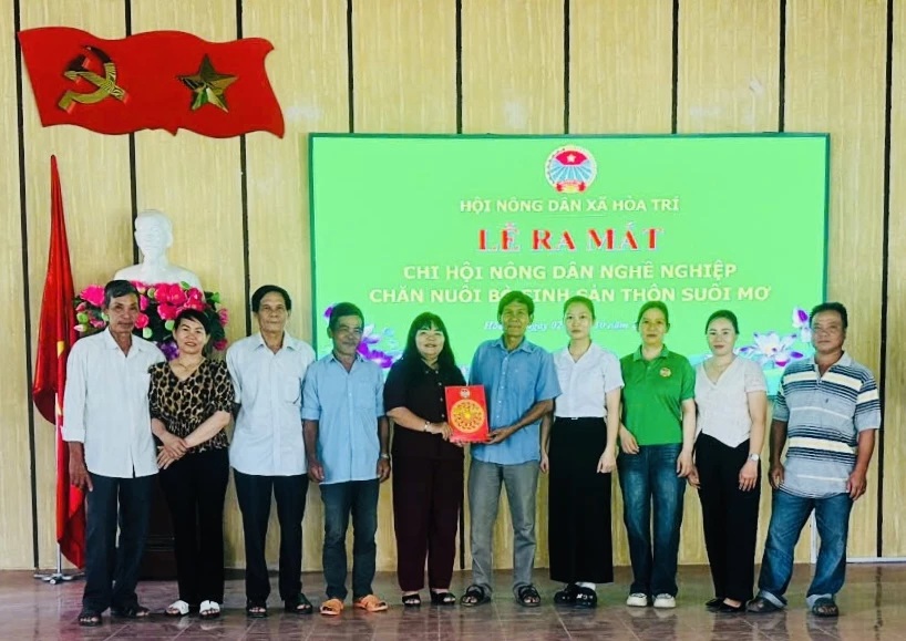 Hội Nông dân xã Hòa Trí ra mắt chi, tổ hội nghề nghiệp