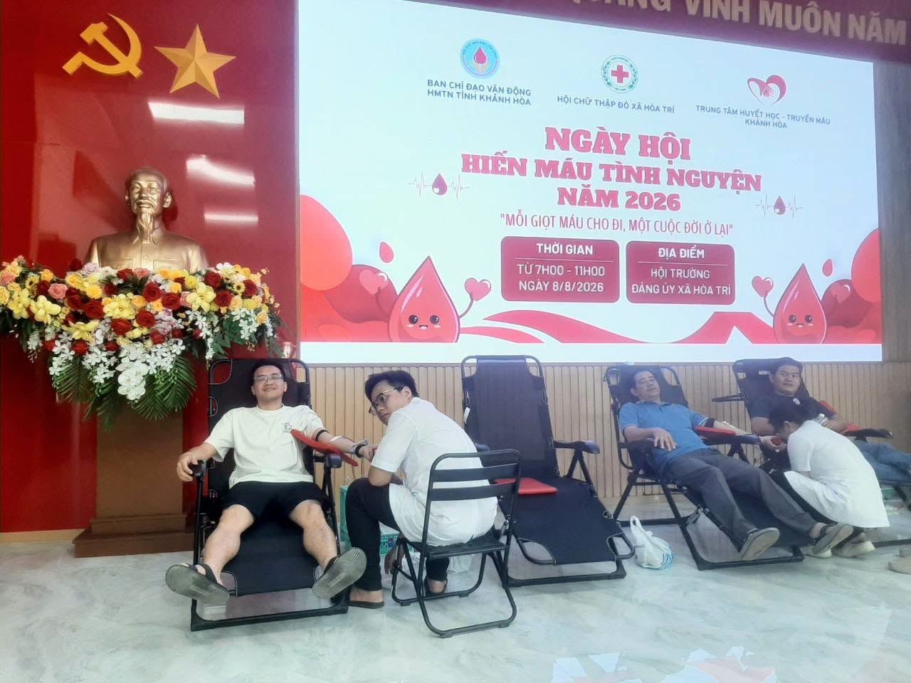Xã Hòa Trí tổ chức Ngày hội Hiến máu tình nguyện năm 2026