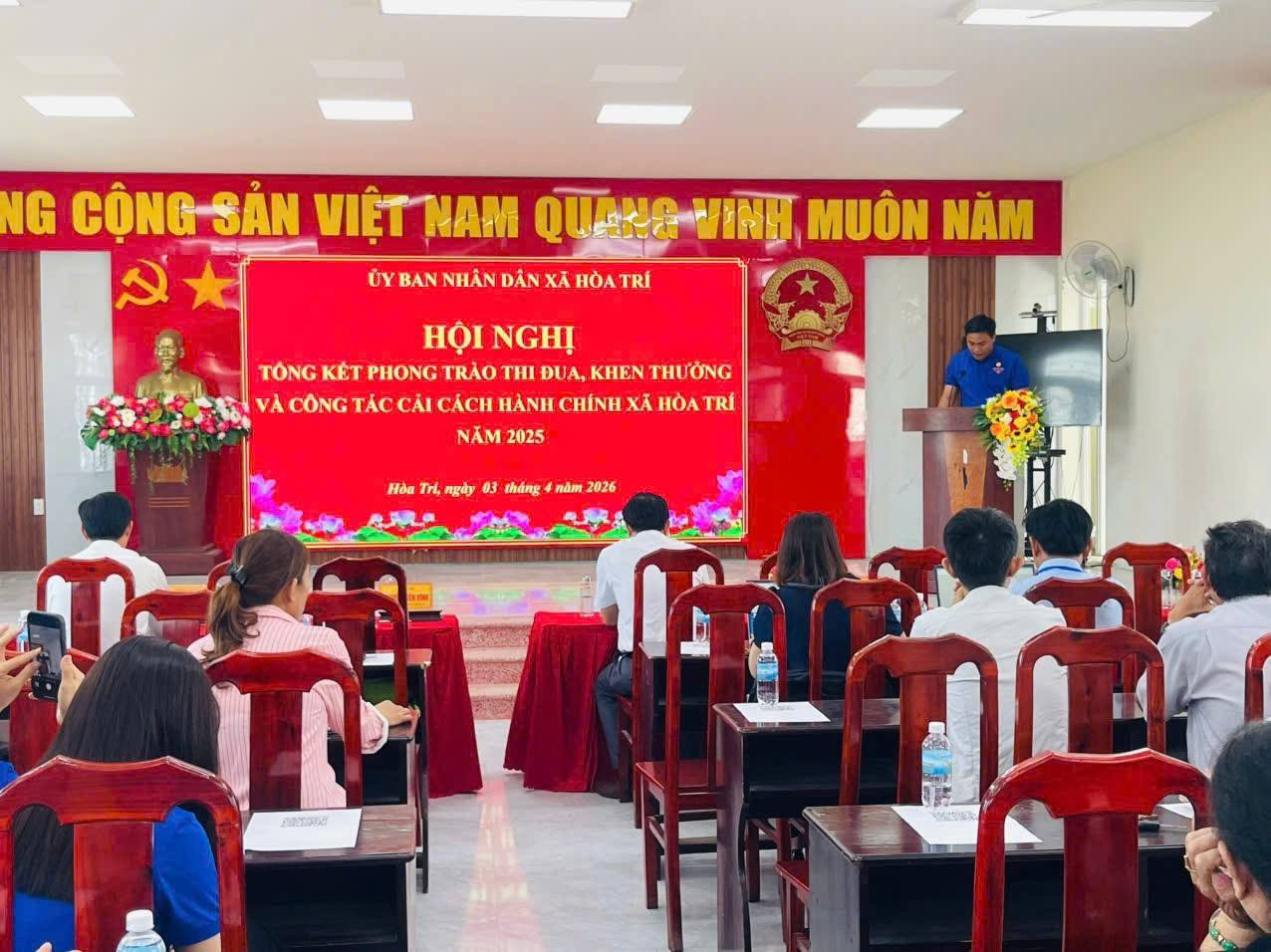 Xã Hòa Trí tổ chức Hội nghị tổng kết phong trào thi đua, khen thưởng và công tác cải cách hành chính năm 2025