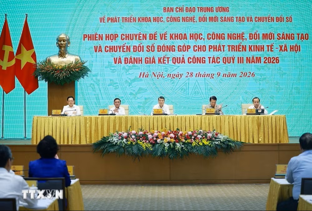 Thủ tướng chủ trì phiên họp chuyên đề về khoa học, công nghệ, đổi mới sáng tạo và chuyển đổi số đóng góp cho phát triển kinh tế-xã hội
