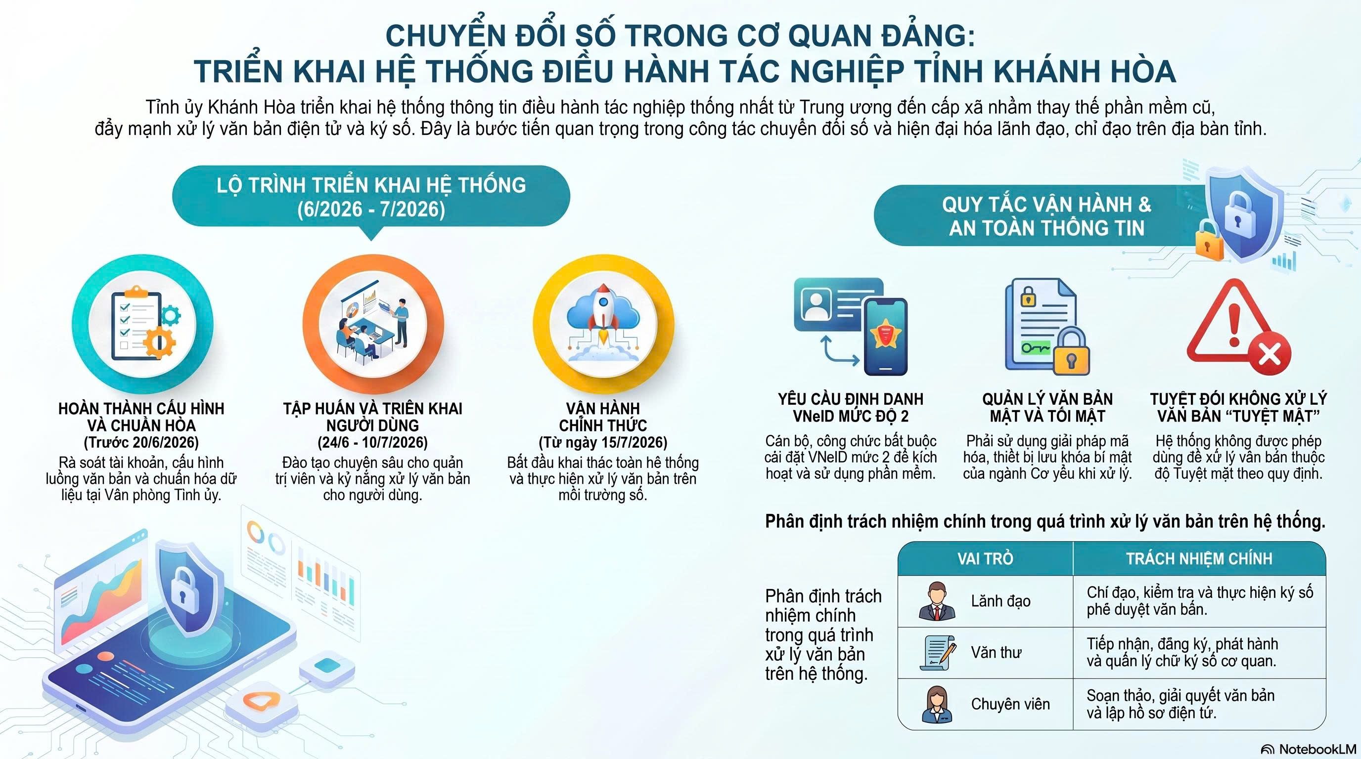Ban Thường vụ Tỉnh ủy Khánh Hòa ban hành Kế hoạch triển khai Hệ thống thông tin Điều hành tác nghiệp trong các cơ quan Đảng