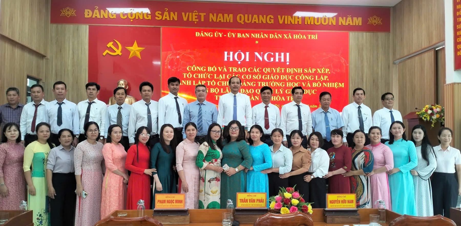 Xã Hòa Trí kiện toàn tổ chức các cơ sở giáo dục công lập