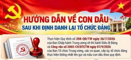 Hướng dẫn về con dấu sau khi định danh lại tổ chức đảng
