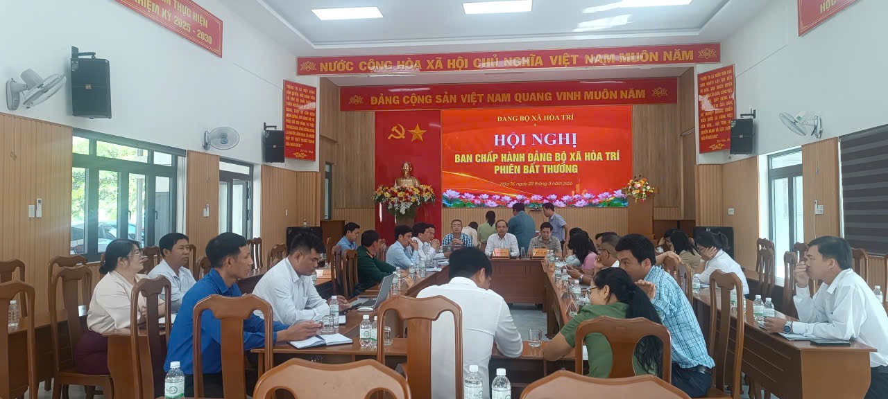 Hội nghị cán bộ chủ chốt giới thiệu nhân sự tái cử các chức danh lãnh đạo HĐND, UNND xã Hòa Trí nhiệm kỳ 2026 - 2031