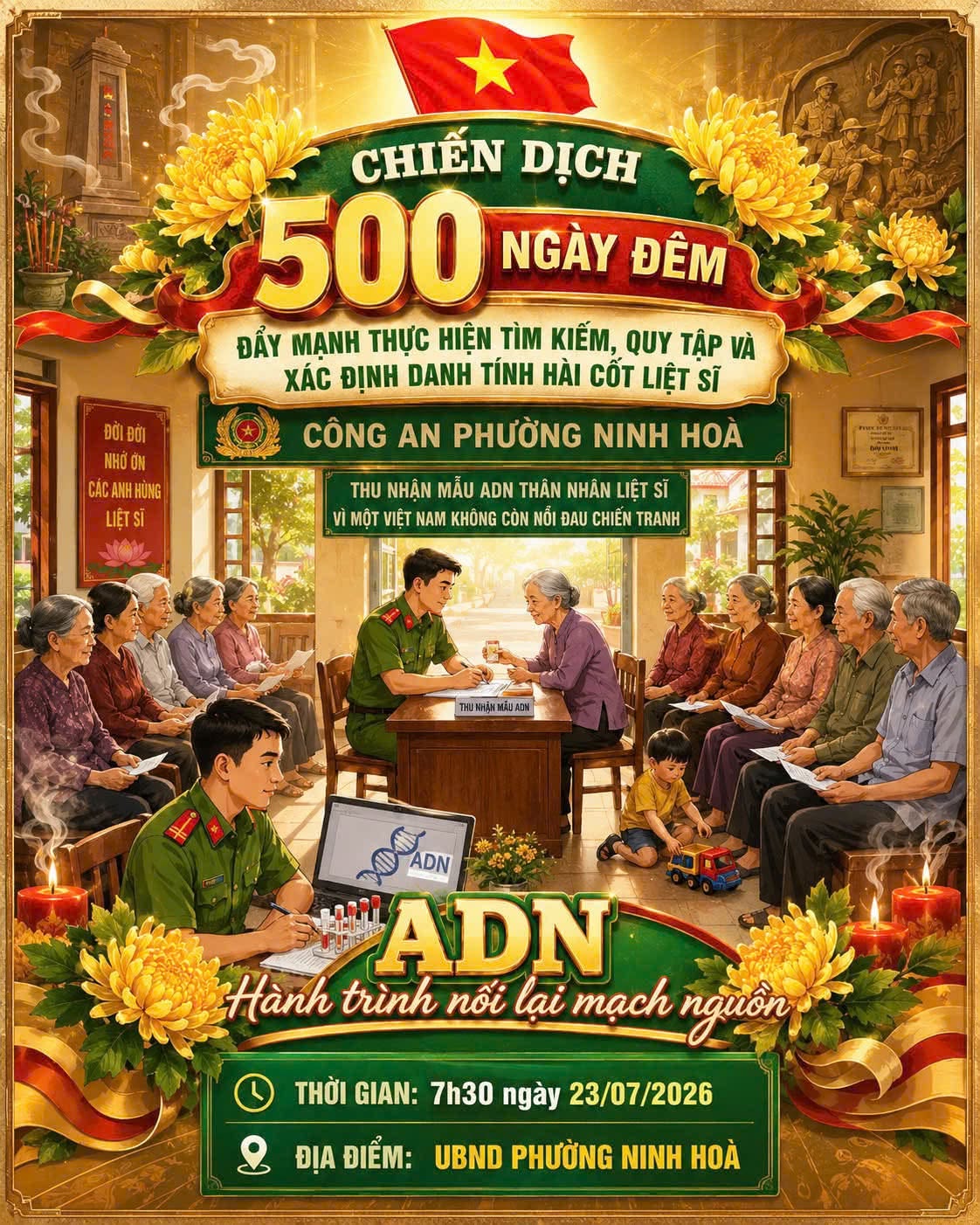 Chiến dịch 500 Ngày đêm đẩy mạnh thực hiện tìm kiếm quy tập và xác định danh tính hài cốt Liệt sỹ 