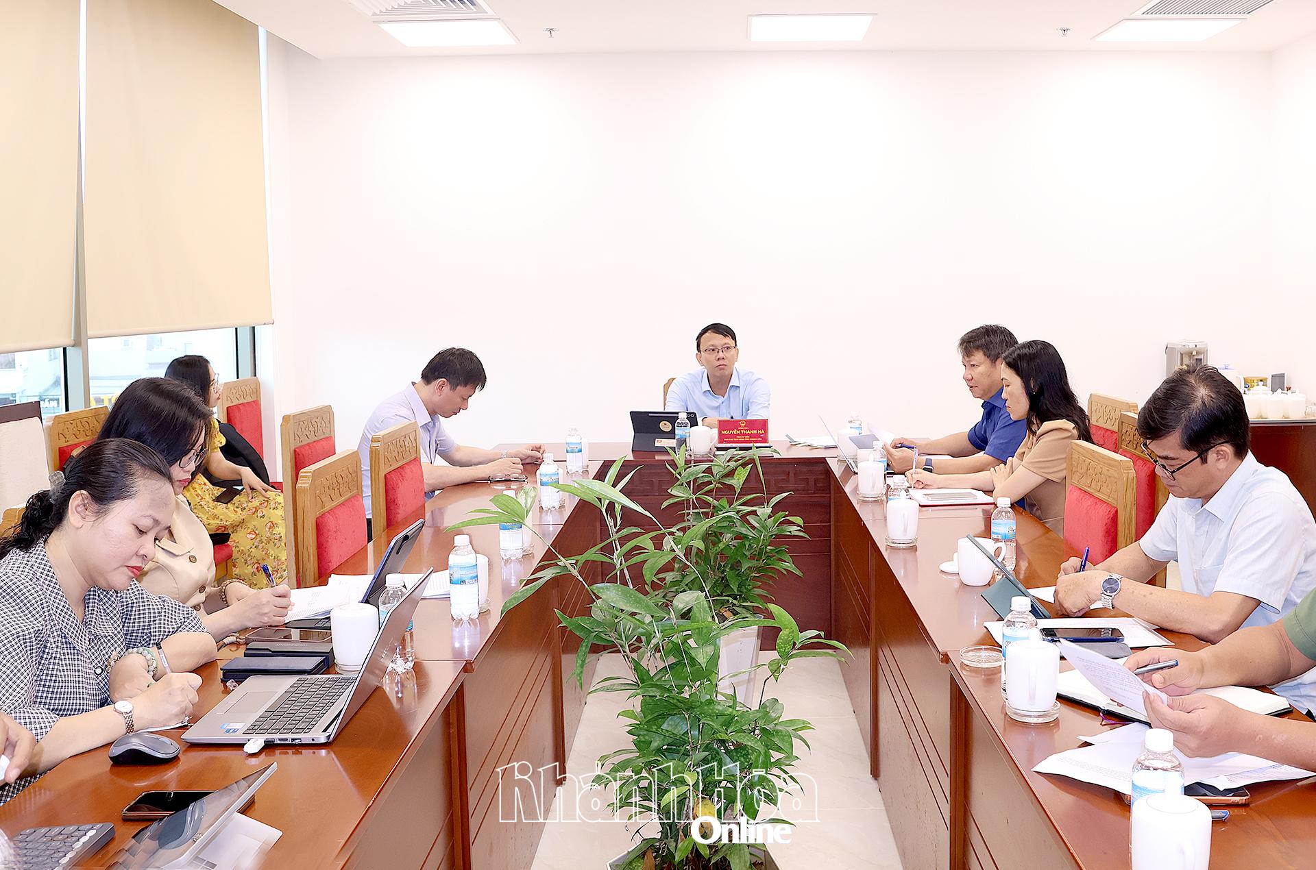 Phó Chủ tịch UBND tỉnh Nguyễn Thanh Hà họp Tổ giúp việc Nghị quyết số 57