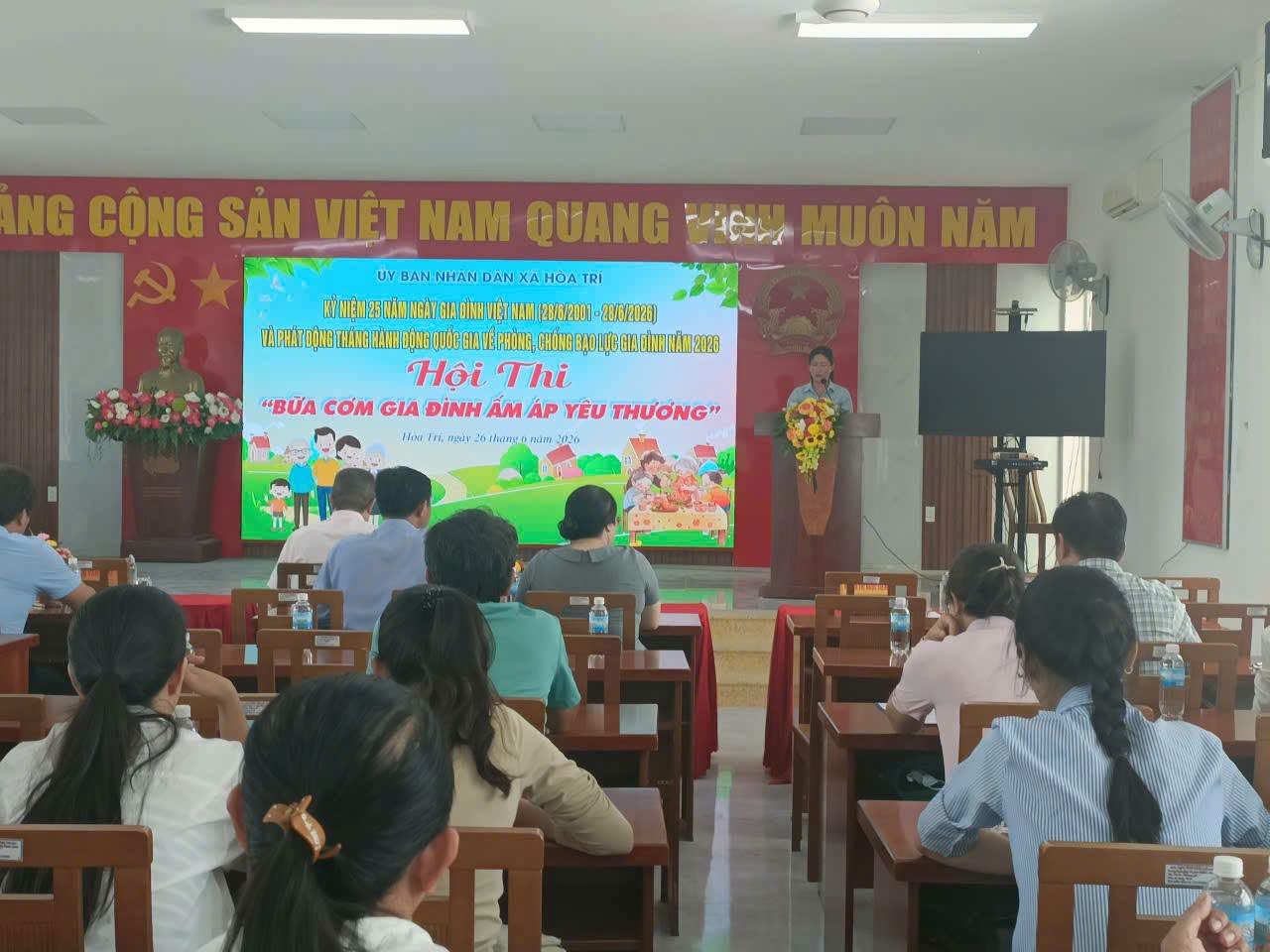 Xã Hòa Trí kỷ niệm 25 năm Ngày Gia đình Việt Nam  và phát động tháng hành động Quốc gia về  phòng, chống bạo lực gia định năm 2026 