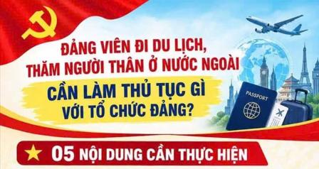 Đảng viên đi du lịch, thăm người thân ở nước ngoài: Cần thực hiện đúng quy định của Đảng