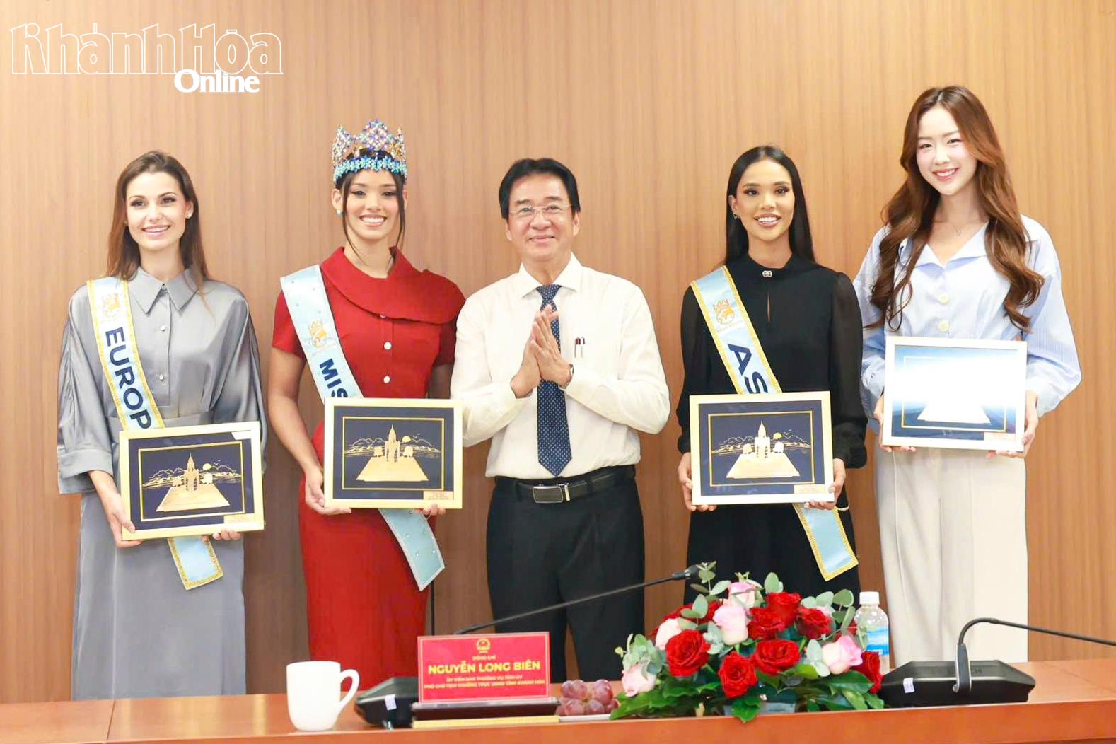 Lãnh đạo tỉnh Khánh Hòa gặp mặt Ban tổ chức Miss World 2026 và tân Hoa hậu Thế giới