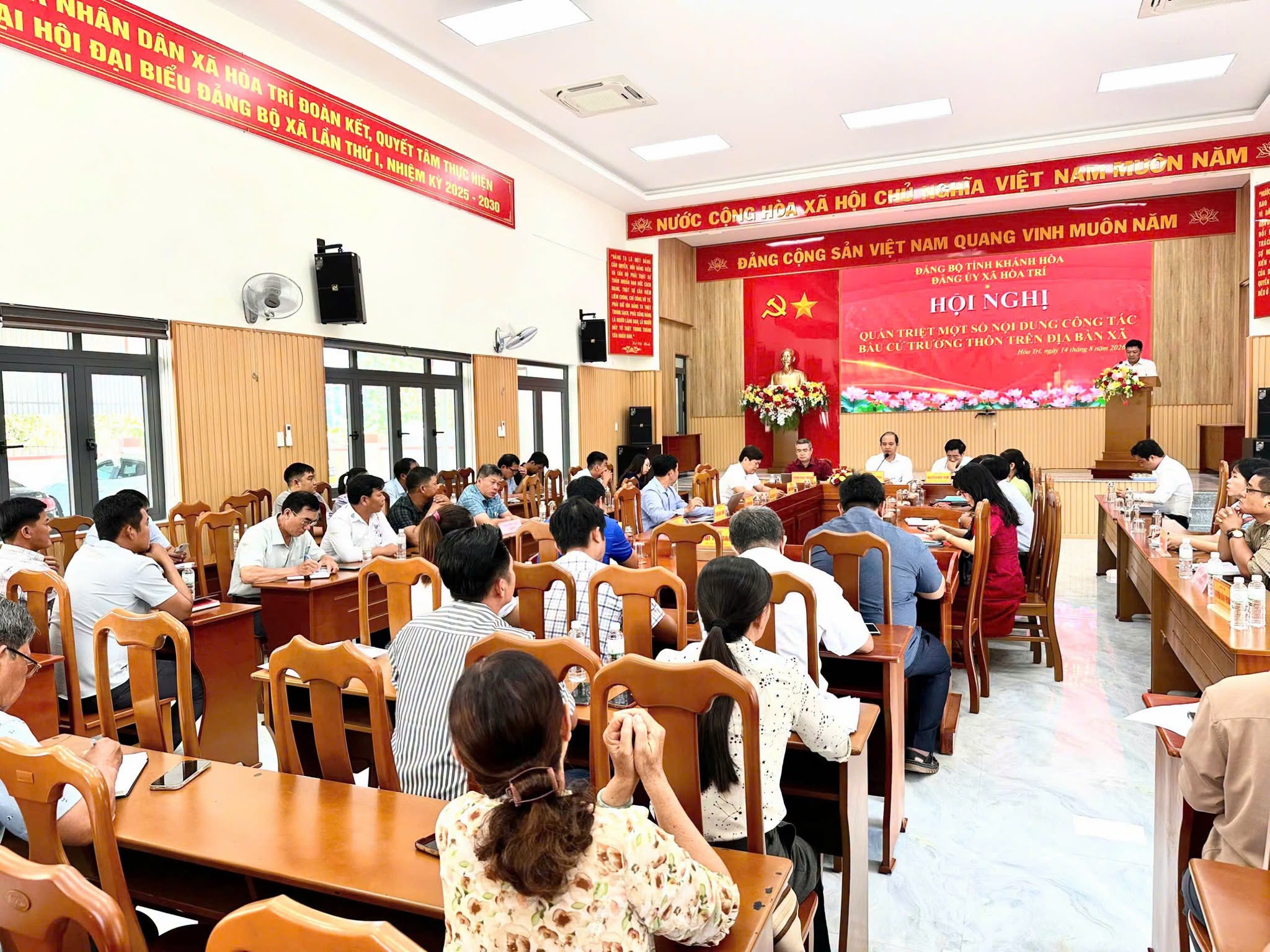 Hội nghị quán triệt một số nội dung về công tác bầu cử Trưởng thôn trên địa bàn xã Hòa Trí