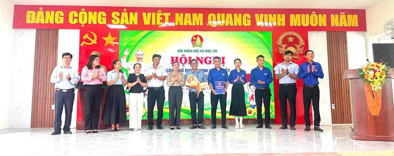 Hội đồng Đội xã Hòa Trí tổ chức Hội nghị công bố Quyết định và ra mắt Hội đồng Đội TNTP Hồ Chí Minh xã Hòa Trí nhiệm kỳ 2025-2030 
